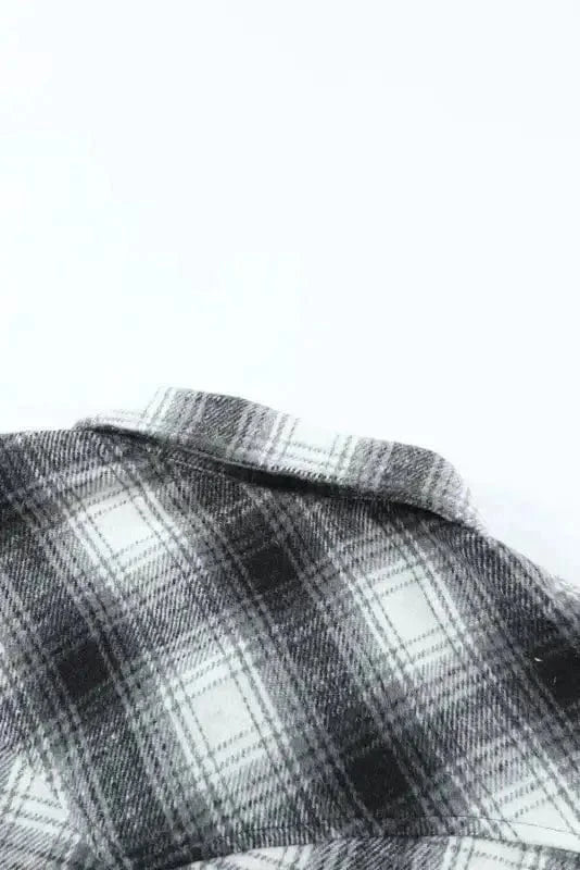 Shackets Buttons Pockets Plaid Shacket