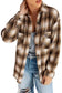 Shackets Buttons Pockets Plaid Shacket