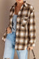 Shackets Buttons Pockets Plaid Shacket