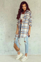 Shackets Classic Plaid Shacket with Flap Pockets