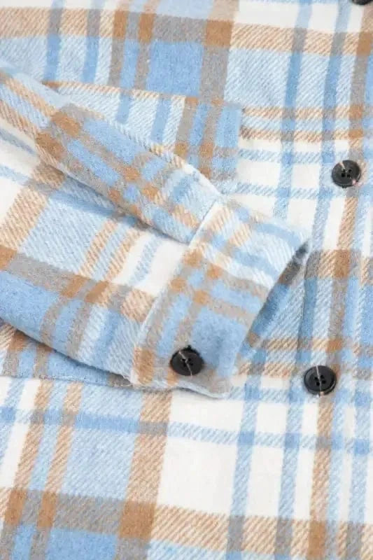 Shackets Classic Plaid Shacket with Flap Pockets