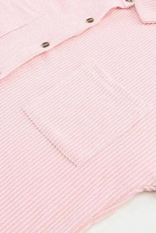 Shackets Cording Shacket with Roll-Tab Sleeves - Stylish Fit