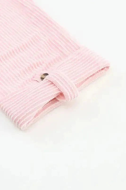 Shackets Cording Shacket with Roll-Tab Sleeves - Stylish Fit