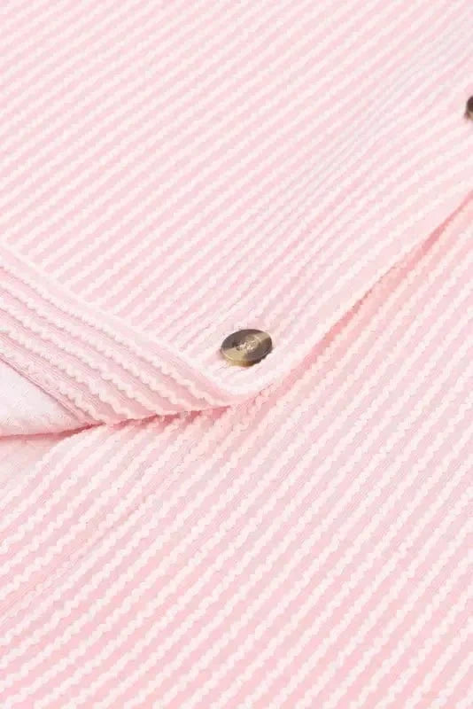 Shackets Cording Shacket with Roll-Tab Sleeves - Stylish Fit