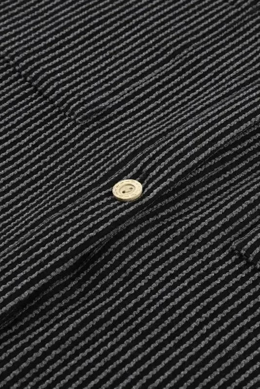 Shackets Cording Shacket with Roll-Tab Sleeves - Stylish Fit