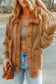 Shackets Khaki / S / 80%Polyester+20%Cotton Vintage Washed Button Shacket Jacket