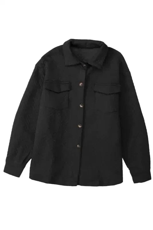 Shackets Lattice Textured Retro Shacket