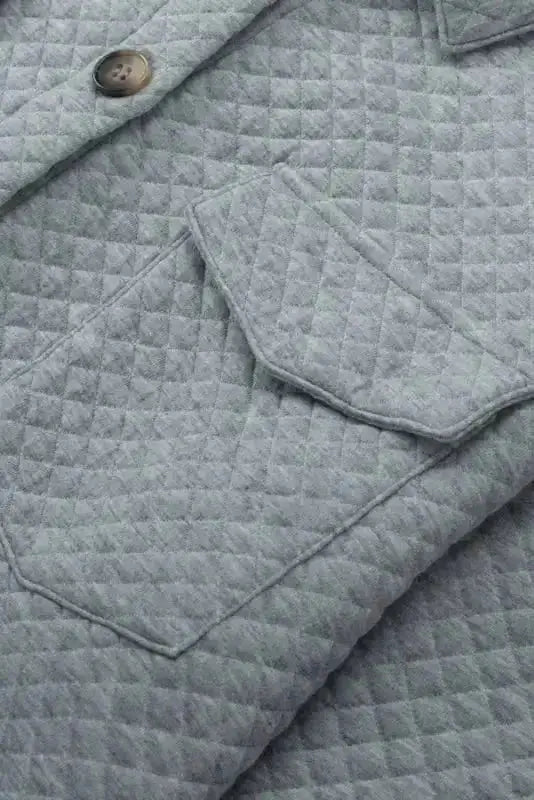 Shackets Lattice Textured Retro Shacket