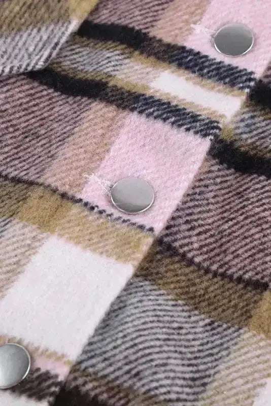 Shackets Oversized Plaid Shacket for Women