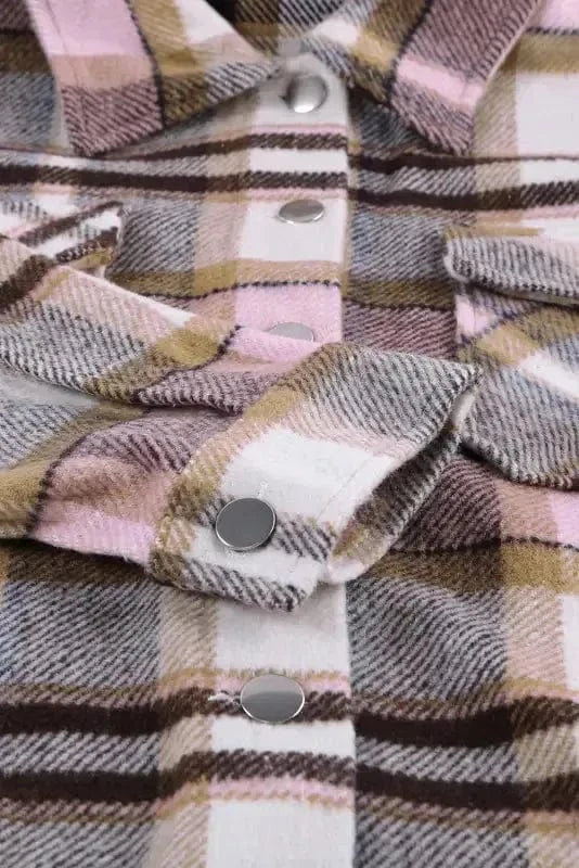 Shackets Oversized Plaid Shacket for Women