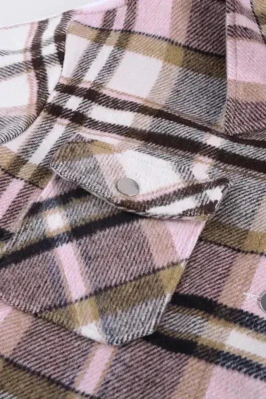 Shackets Oversized Plaid Shacket for Women
