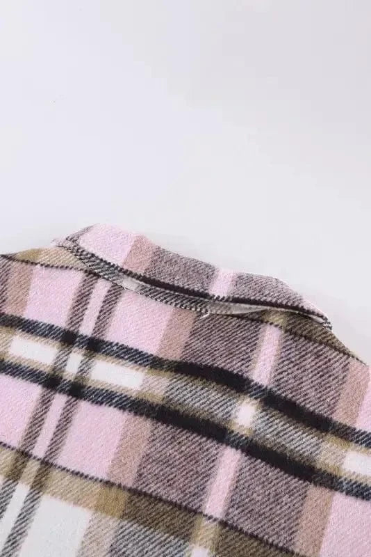 Shackets Oversized Plaid Shacket for Women