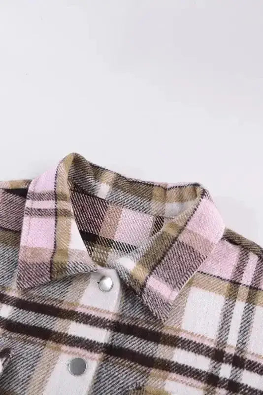 Shackets Oversized Plaid Shacket for Women