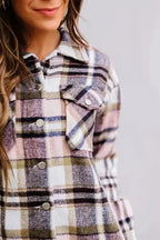 Shackets Oversized Plaid Shacket for Women