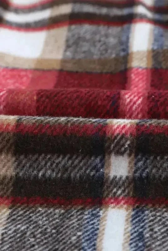 Shackets Oversized Plaid Shacket for Women
