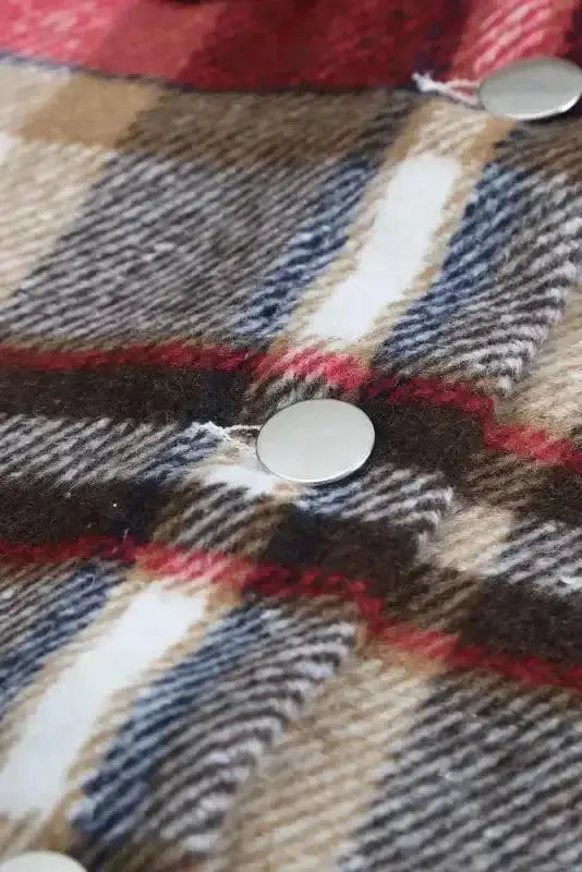 Shackets Oversized Plaid Shacket for Women