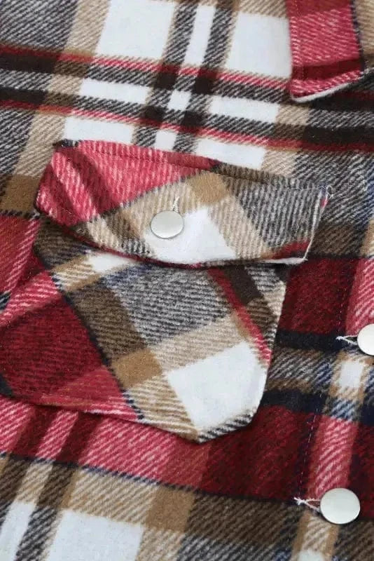 Shackets Oversized Plaid Shacket for Women