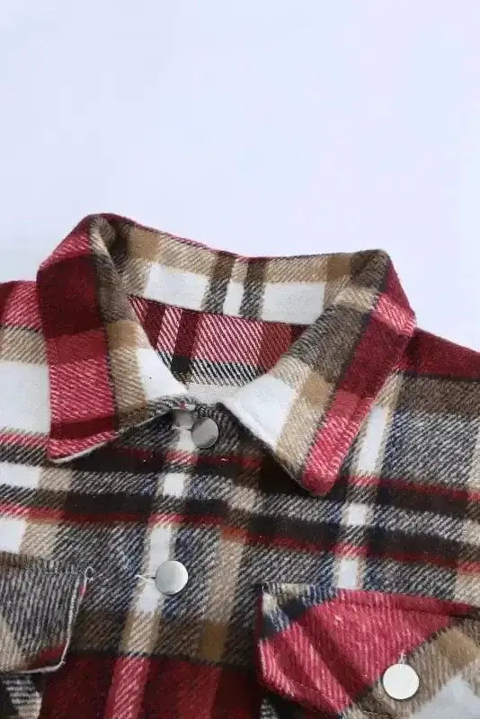 Shackets Oversized Plaid Shacket for Women