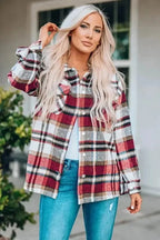 Shackets Oversized Plaid Shacket for Women