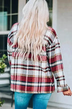 Shackets Oversized Plaid Shacket for Women