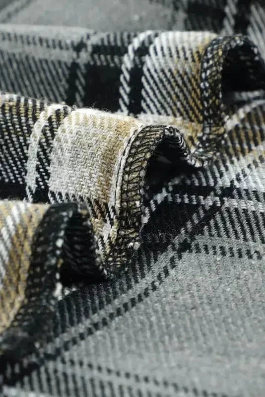 Shackets Oversized Plaid Slit Hem Longline Shirt