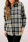 Shackets Oversized Plaid Slit Hem Longline Shirt