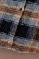 Shackets Oversized Plaid Slit Hem Longline Shirt