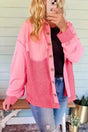 Shackets Peach Blossom / S / 90%Polyester+7%Acrylic+3%Elastane Two-Tone Trendsetter Shacket