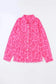 Shackets Pink Leopard Print Denim Jacket