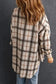 Shackets Plaid Button Front Western Style Shacket