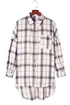 Shackets Plaid Button Front Western Style Shacket