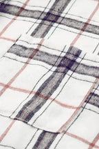 Shackets Plaid Button Front Western Style Shacket