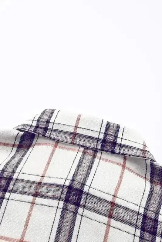 Shackets Plaid Button Front Western Style Shacket