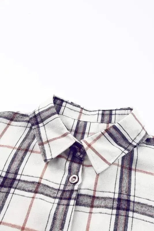 Shackets Plaid Button Front Western Style Shacket