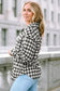 Shackets Plaid Button-Up Tunic Shacket with Pockets