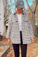 Shackets Plaid Button-Up Tunic Shacket with Pockets