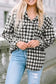 Shackets Plaid Button-Up Tunic Shacket with Pockets