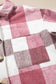 Shackets Plaid Color Block Button Down Jacket