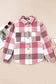 Shackets Plaid Color Block Button Down Jacket