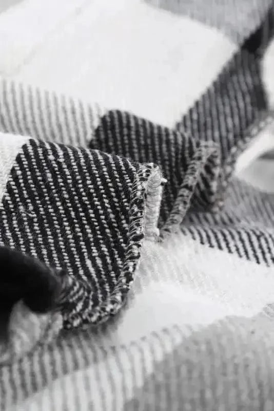 Shackets Plaid Color Block Button Down Jacket