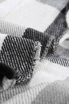 Shackets Plaid Color Block Button Down Jacket