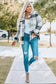 Shackets Plaid Color Block Button Down Jacket