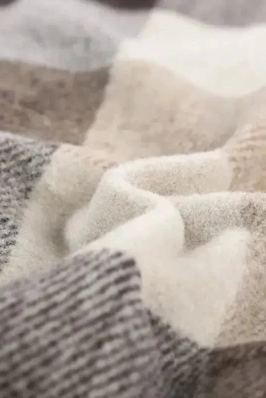 Shackets Plaid Color Block Button Down Jacket