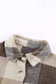 Shackets Plaid Color Block Button Down Jacket