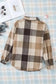 Shackets Plaid Color Block Button Down Jacket