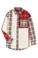 Shackets Plaid Corduroy Patchwork Shacket