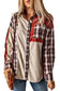 Shackets Plaid Corduroy Patchwork Shacket
