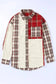 Shackets Plaid Corduroy Patchwork Shacket
