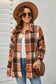 Shackets Red Plaid Buttoned Shirt Jacket