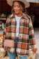 Shackets Red Plaid Buttoned Shirt Jacket